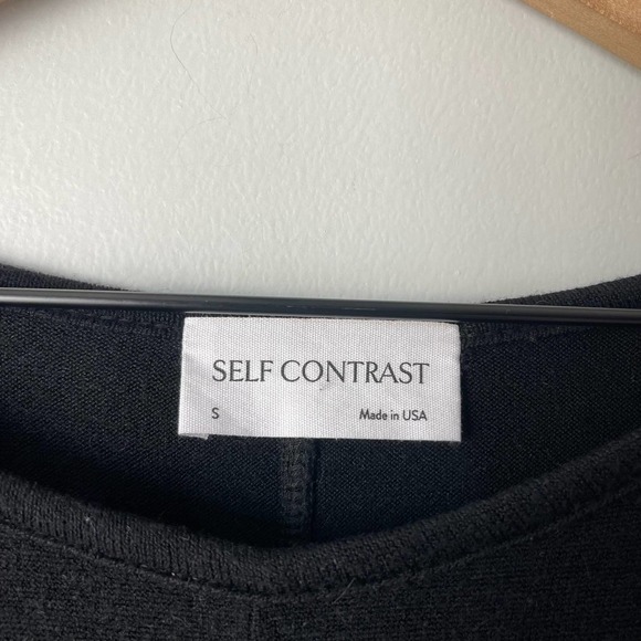 Self Contrast Women's Black Sam Pullover Sweat Shirt Size Small - Picture 2 of 3